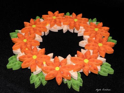 flower quilling wreath