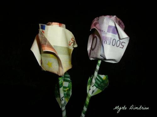 money origami roses