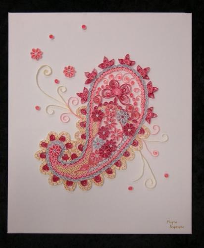 quilling pink drop